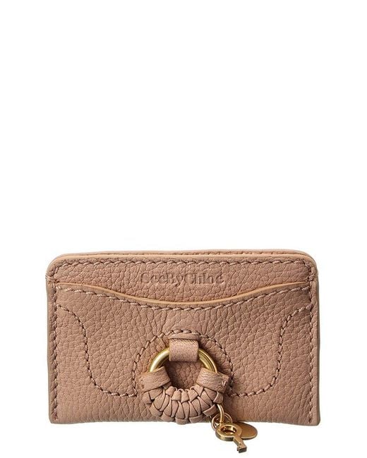 See By Chloé Hana Leather Card Holder in Pink | Lyst