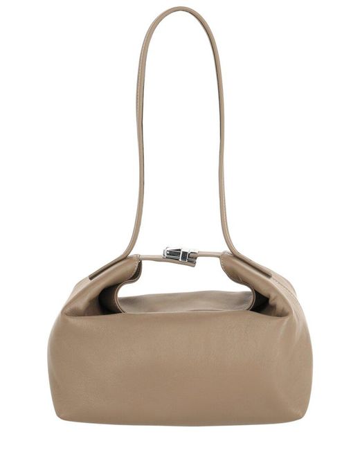 By Far Natural Bea Nappa Leather Shoulder Bag