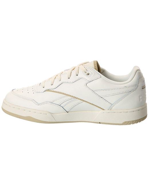 Reebok White Bb 4000 Ii Leather Sneaker for men