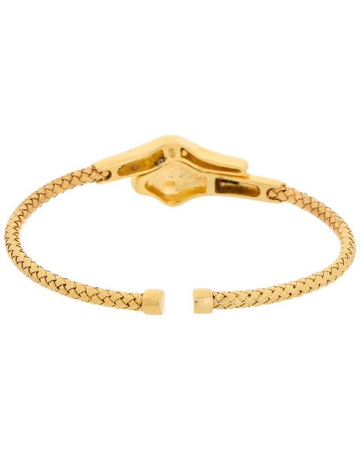 Meshmerise Metallic 18k Rose Gold Vermeil 0.12 Ct. Tw. Diamond Mesh Bangle