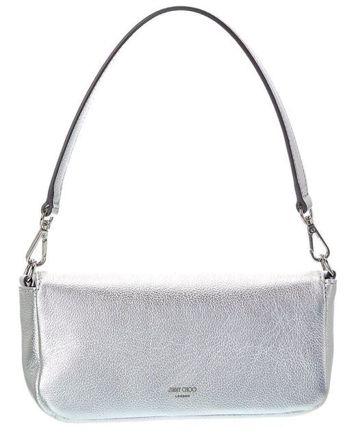 Jimmy Choo Metallic Aimeey Leather Crossbody