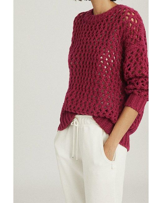 Reiss Red Natalie Wool-blend Sweater