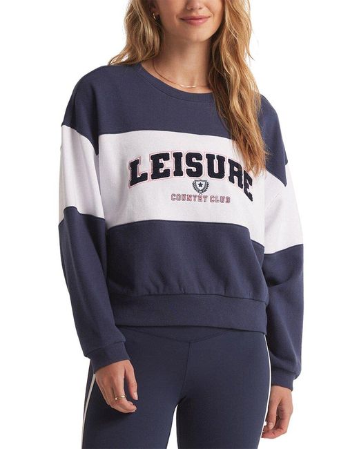 Z Supply Blue Leisure Sweatshirt
