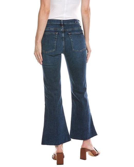 7 For All Mankind Blue Slim Illusion Cropped Dojo Gilbert Jean