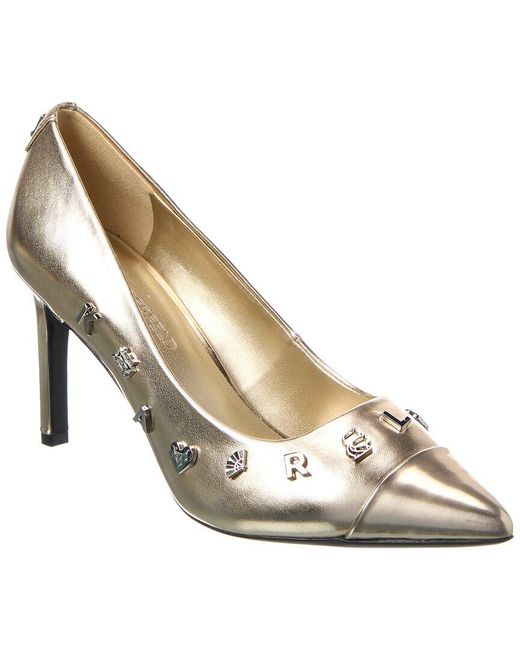 Karl Lagerfeld Metallic Glora Pins Leather Pump