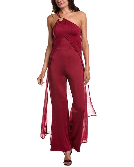 Bebe Red Maxi Jumpsuit