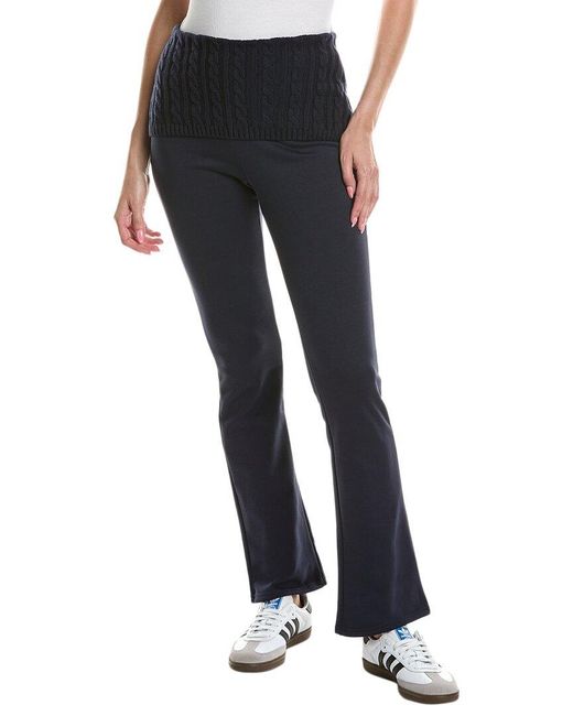 WeWoreWhat Black Cable Knit Roll Over Pant