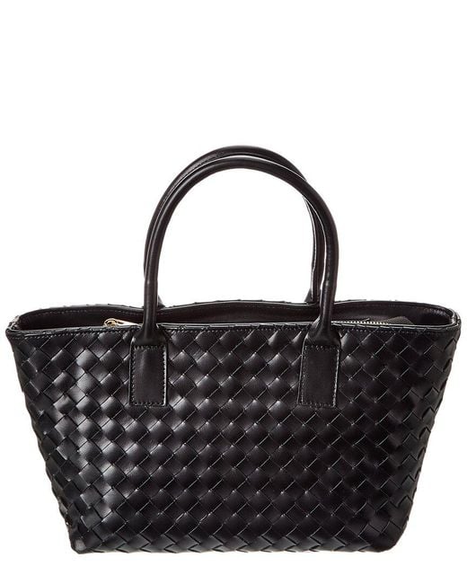 Isabella Rossetti Black Anya Hand-Woven Leather Satchel