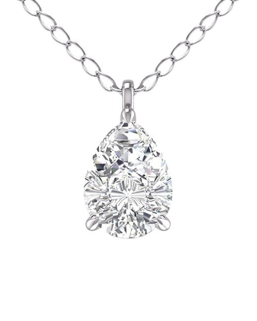 Lab Grown Diamonds White 14k 0.25 Ct. Tw. Lab Grown Diamond Necklace