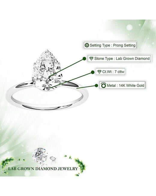 Amairah White 14K 7.00 Ct. Tw. Lab-Grown Diamond Engagement Ring