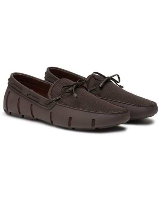 Swims Brown Braided Lace Loafer for men