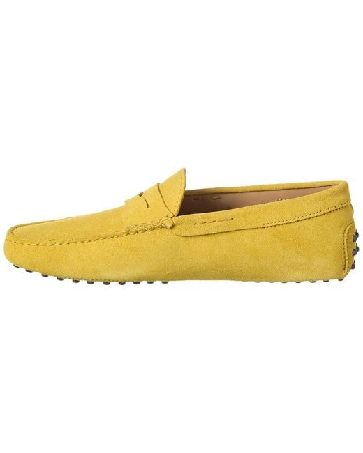Tod's Yellow Suede Driver for men