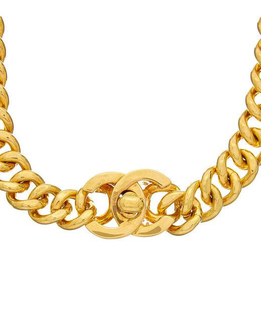 Chanel Gold-tone Large Cc Turnlock 