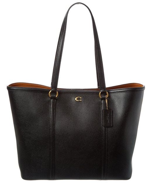 COACH Black Legacy Leather Tote