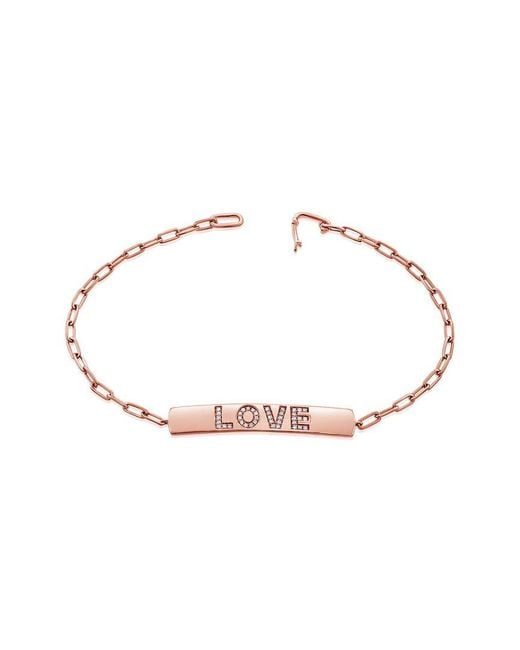 Sabrina Designs White 14K Rose 0.11 Ct. Tw. Diamond Love Stackable Bracelet