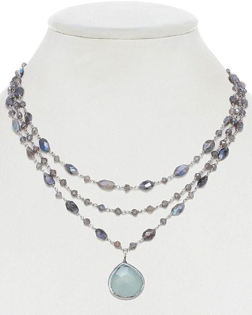 Rachel Reinhardt Jewelry White Silver Gemstone Necklace