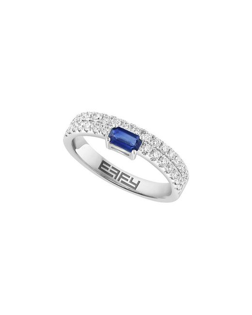 Effy Fine Jewelry Blue 14K 1.10 Ct. Tw. Diamond Ring