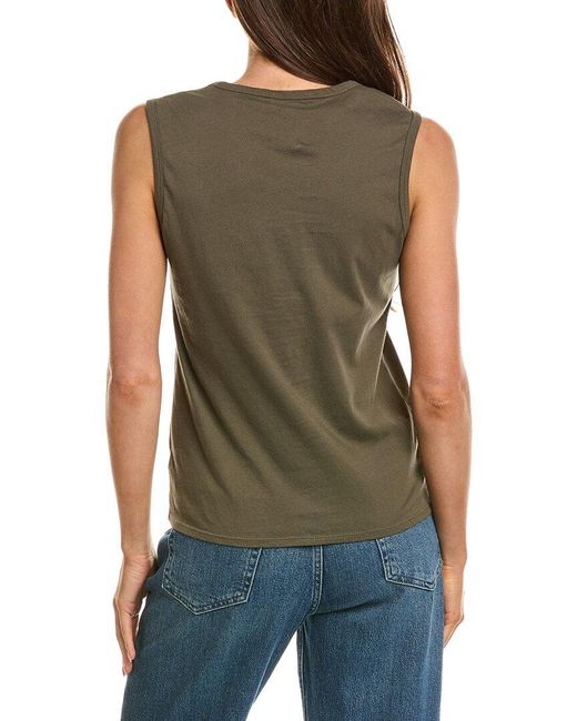 James Perse Blue Pocket Tank