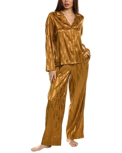 Donna Karan Yellow Dkny 2pc Top & Pant Set