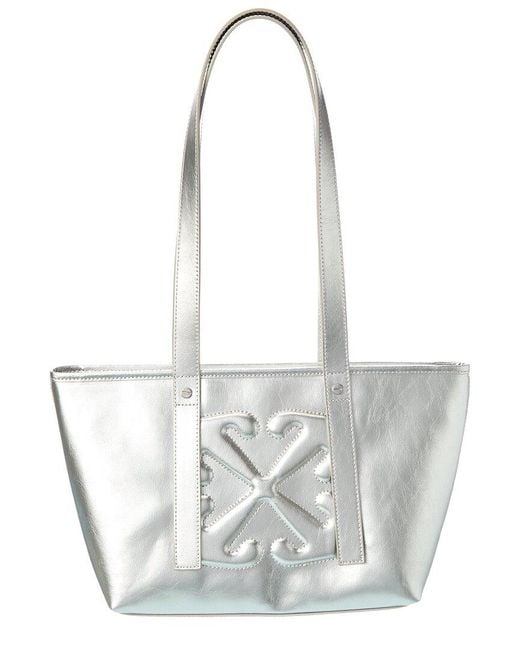 Off-White c/o Virgil Abloh White Off- Classic Day Off Small East West Leather Tote