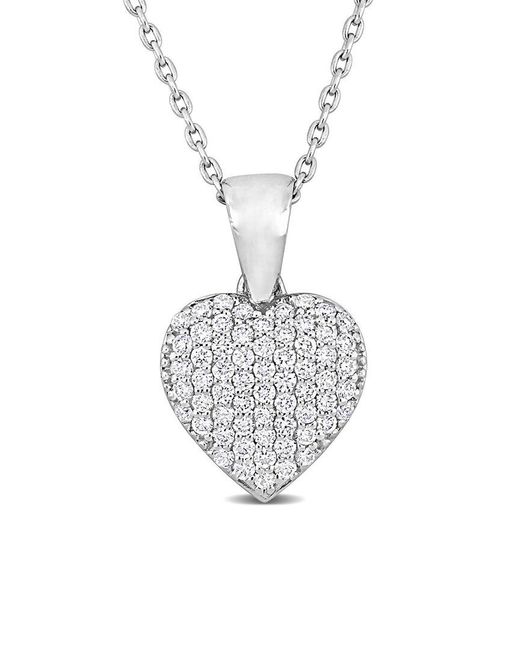Diamond Select Cuts White 14k 0.37 Ct. Tw. Diamond Heart Necklace