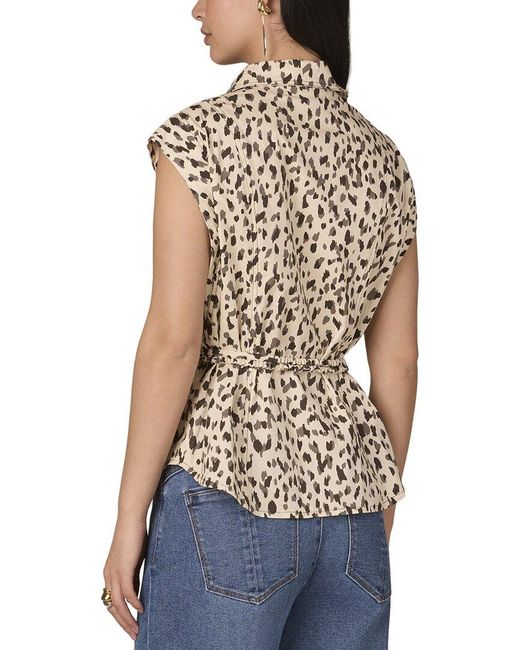 Wit & Wisdom Natural Poplin Printed Shirt