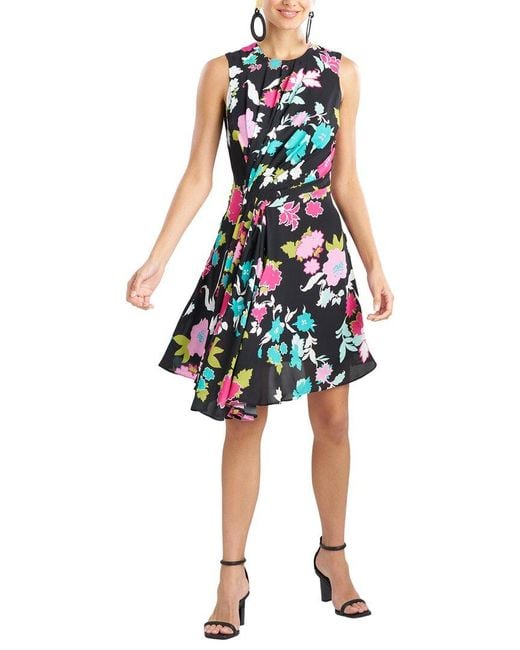 Natori Multicolor Tangier Printed Silk Georgette Shirtdress