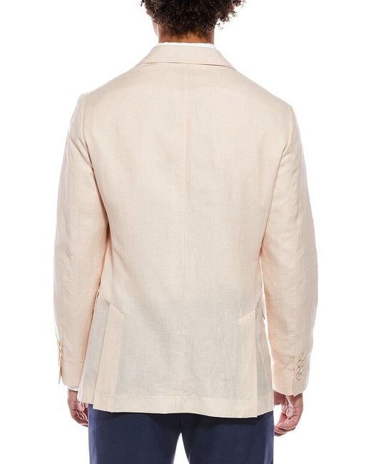 Brunello Cucinelli Natural Wool, Linen & Silk-Blend Blazer for men