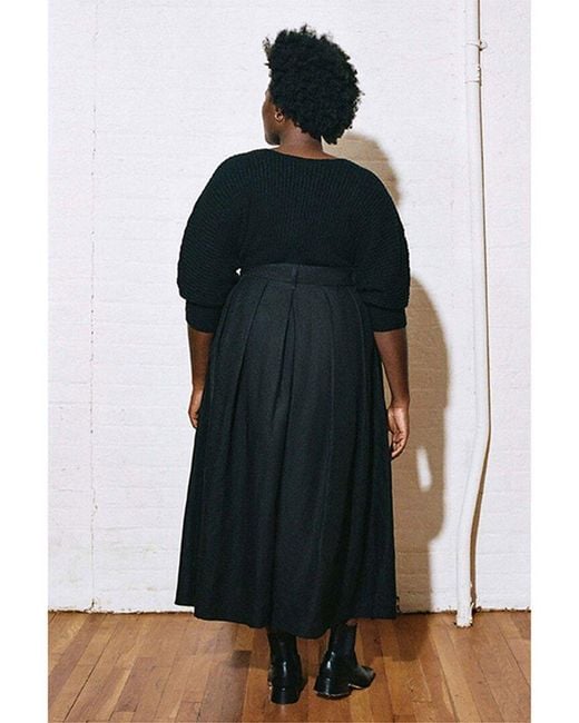 Mara Hoffman Black Tulay Linen-blend Maxi Skirt