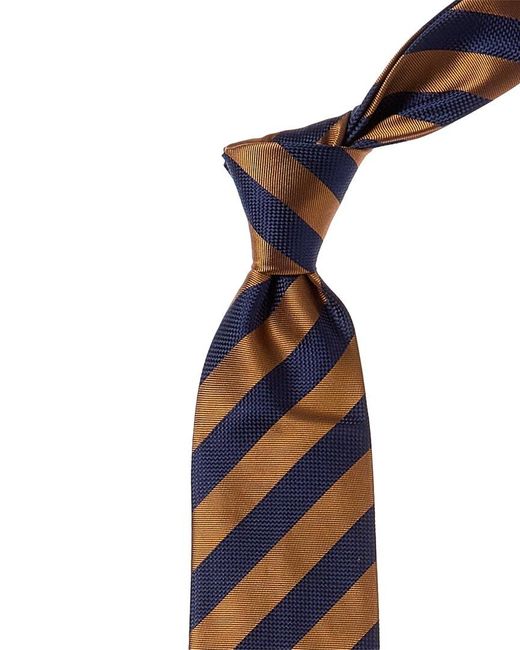 Charles Tyrwhitt Blue Classic Club Stripe Silk Tie for men