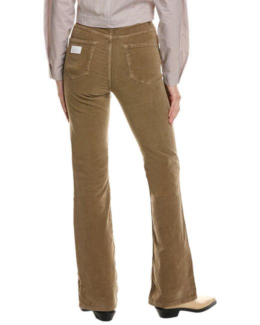 Ganni Natural Washed Corduroy High-Rise Pant