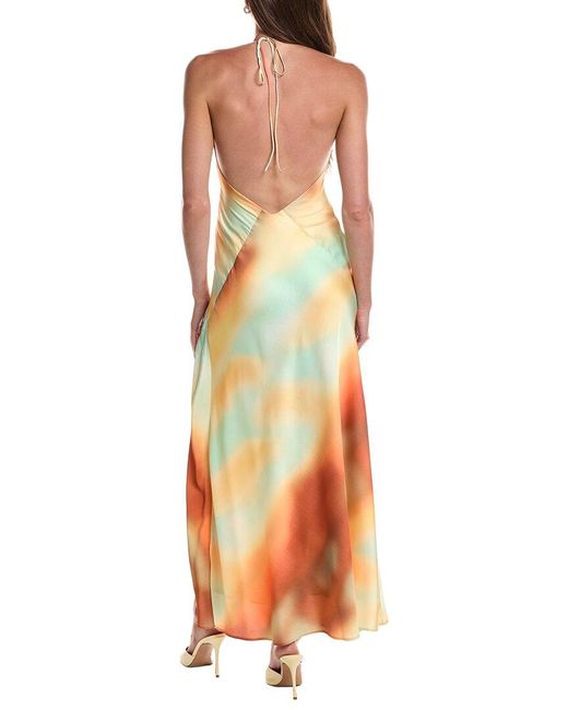 Bardot Orange Lizbeth Halter Maxi Dress