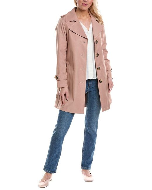 Sam Edelman Pink Belted Trench Coat