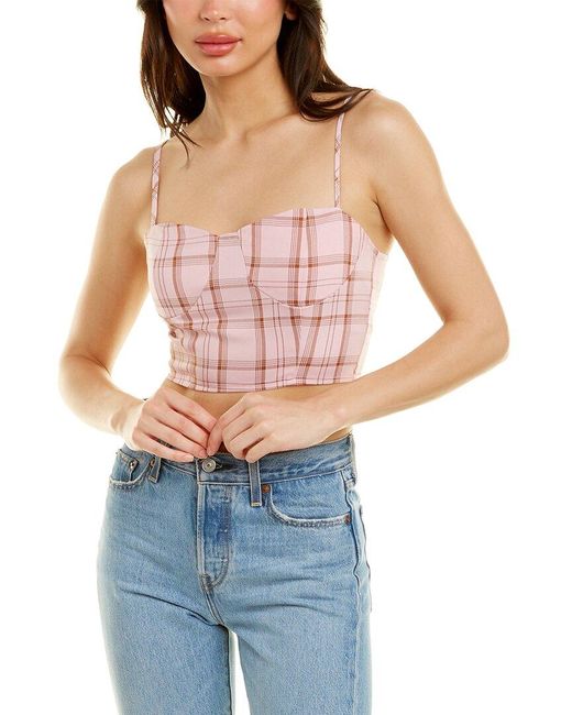 city sleek Blue Cropped Tank