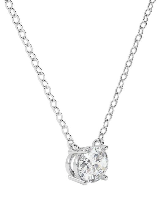 Lab Grown Diamonds Metallic 14K 0.50 Ct. Tw. Lab-Grown Diamond Necklace