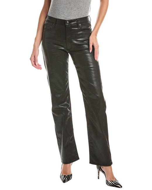 Rag & Bone Black Flexi Harlow Full Straight Pant