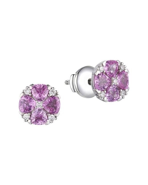 Gregg Ruth Purple 14K 2.25 Ct. Tw. Diamond & Sapphire Earring