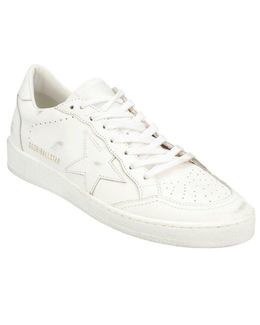 Golden Goose Deluxe Brand White Ballstar Leather Sneaker for men