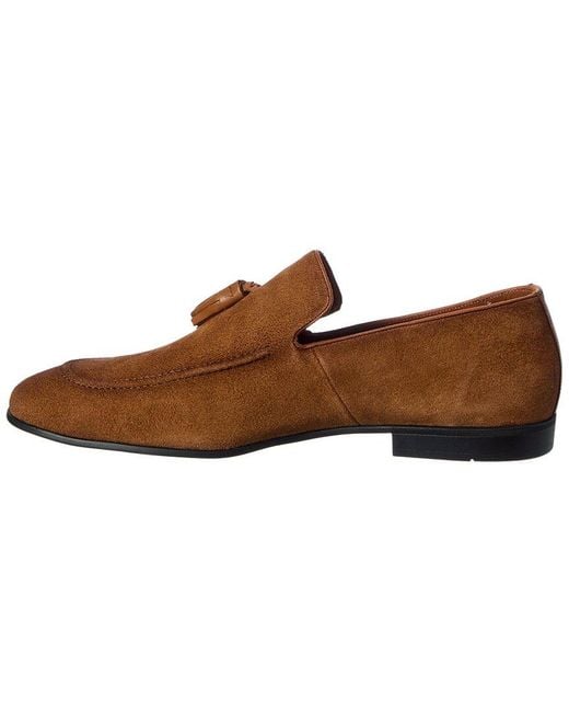 Donald J Pliner Brown Udell2x Suede Slip-on for men