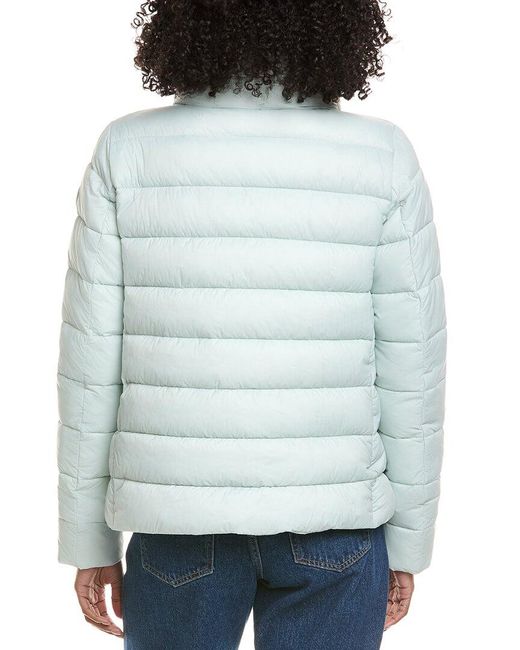 Save The Duck Blue Eleonora Short Basic Funnel Neck Jacket