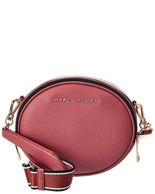 Marc Jacobs The Rewind Oval Leather Crossbody in Red | Lyst