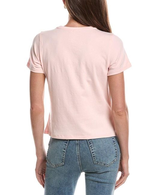 Cinq À Sept Red Lamour Crystal Shrunken T-Shirt