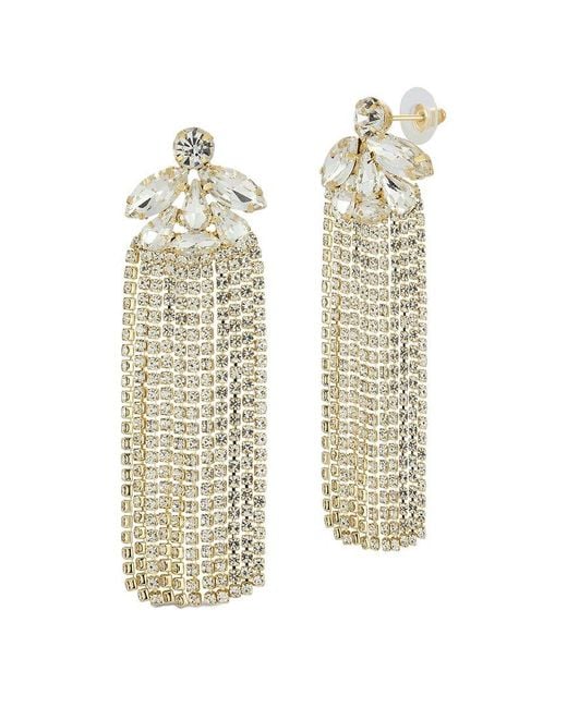 Chloe and Madison White Jewelry Plated Earrings