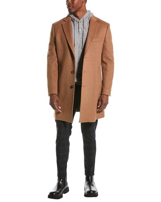 English Laundry Brown Wool-blend Coat for men