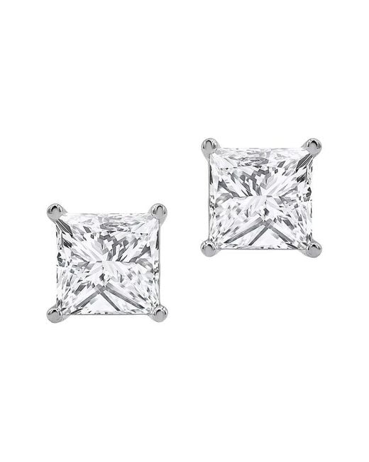 Lab Grown Diamonds Metallic 14k 2.00 Ct. Tw. Lab-grown Diamond Studs