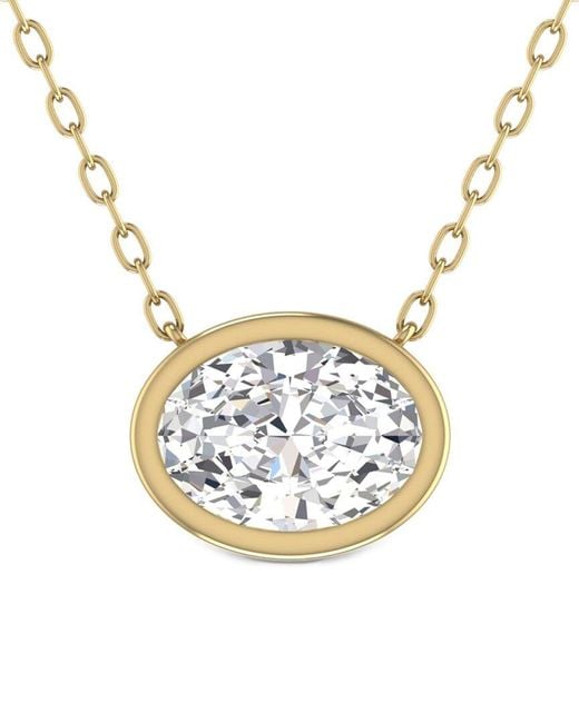 Lab Grown Diamonds Metallic 14k 0.75 Ct. Tw. Lab Grown Diamond Necklace