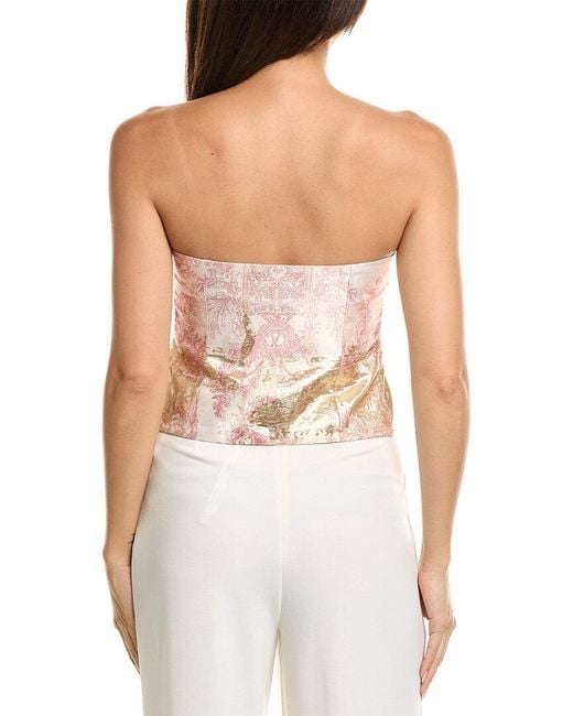 Alice + Olivia White Kelcey Strapless Vest