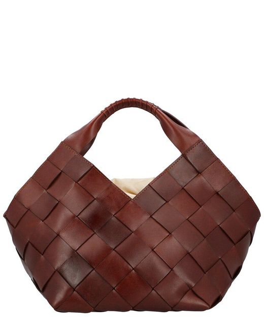 Dragon Diffusion Brown Botteghe Leather Shoulder Bag