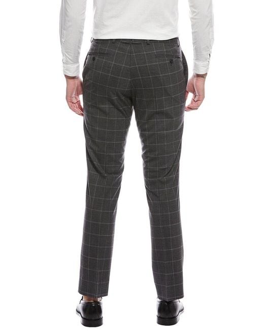 Brooks Brothers Gray Classic Flat Front Wool-blend Trouser for men