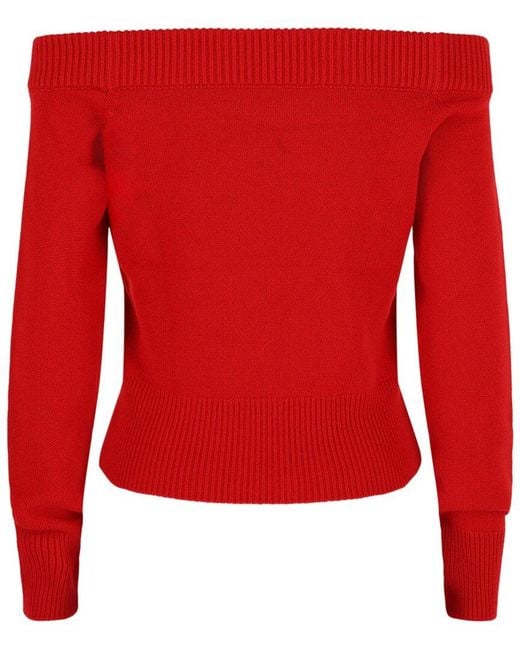 McQueen Red Wool & Cashmere Sweater